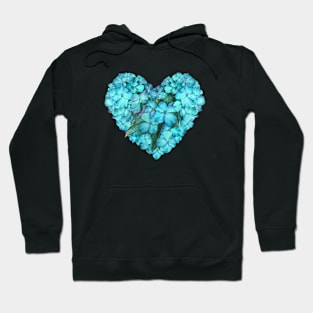 Heart from blue viollet flowers Hoodie